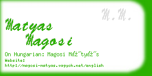 matyas magosi business card